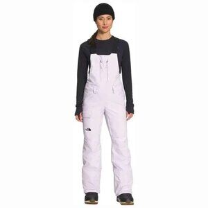 NWT The North Face Freedom Insulated Bib Overalls L Short Lavender Fog Snow Pant
